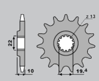 Sprocket front PBR 435F 16 18NC (+1, +1, JTF432.16)